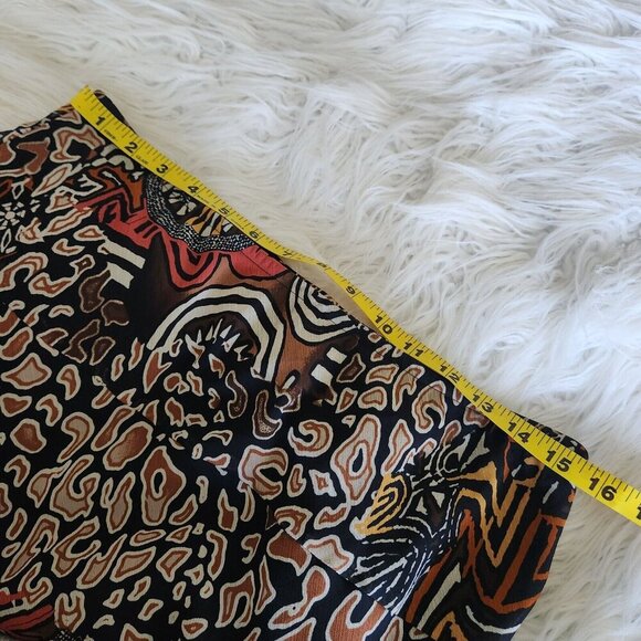 Ruby Rd Tiered Maxi Skirt Women's 12 Pull on Elastic Waist Flowy Lined Southwest - Picture 5 of 14